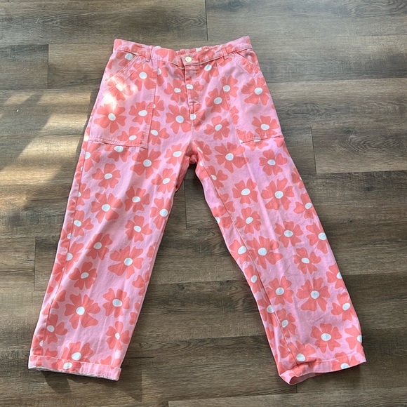 Big Bud Press Pants - Big Bud Press Pink Flower Work Pants- Size XL